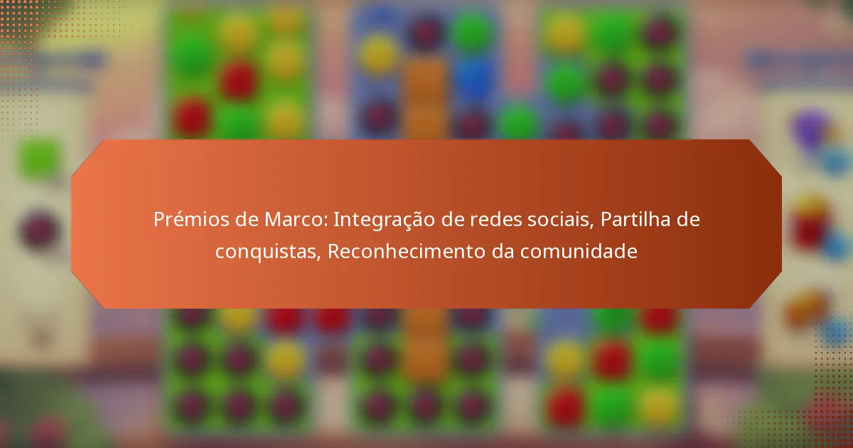 Prémios de Marco: Integração de redes sociais, Partilha de conquistas, Reconhecimento da comunidade