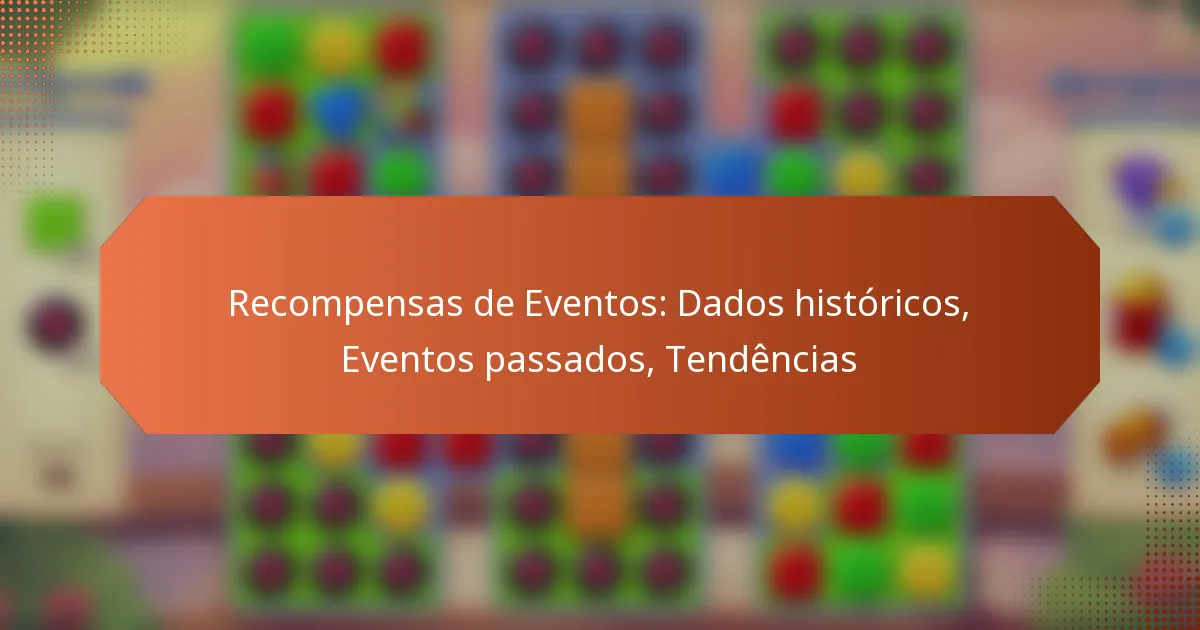 Recompensas de Eventos: Dados históricos, Eventos passados, Tendências
